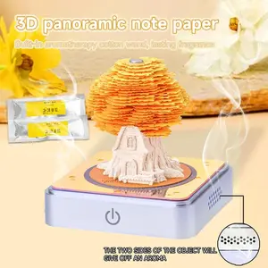 QILILIETH 3D Tree House Sticky Notes Desk Decor | DIY Creative Gift for Teens Adults | Model Building Toy with Detachable Paper Blocks