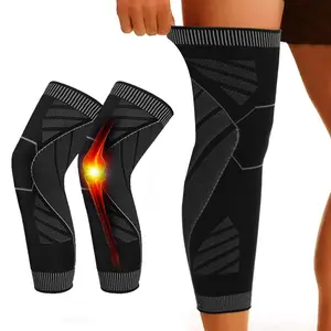Sports Knee Compression Sleeves, 1 Pair Long Leg Sleeves for Men & Women, Knee Support Protect for Basketball, Football, Running, Cycling