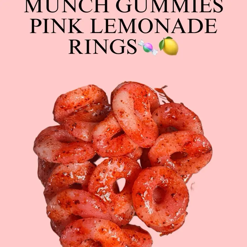 munch gummies ~ pink lemonade ring snack munch gummies ~ pink lemonade ring snack