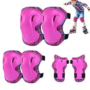 6PCS Kids / Youth Knee Pads Elbow Pads Wrist Guards Set for Ages 3-15, Protective Gear Set for Roller Skates,Scooter & Outdoor Sports