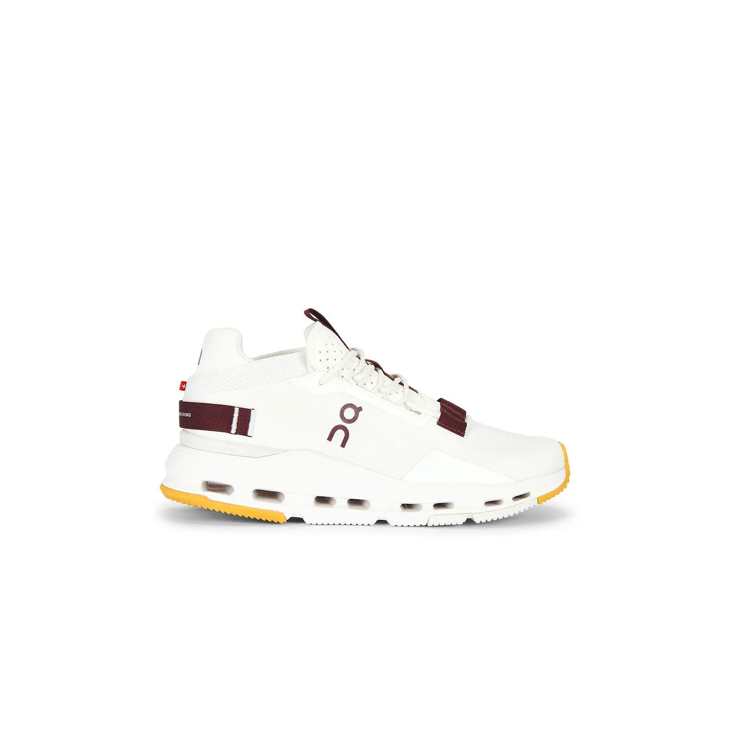 On Cloudnova 2 Sneaker in Ivory & Maroon
