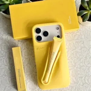 RHODE Aesthetic Phone Case with Lip Treatment Holder for iPhone 11–17 Pro Max – Minimalist Stylish Protective Cover