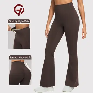 THE GYM PEOPLE Women's Scrunch Butt Lifting Flare Yoga Pants High Waist Bell Bottom Workout Leggings with Pockets