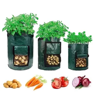Potato Planting Bag, Multifunctional Planting Bag with Handle, Gardening Accessories, Planter, Planting Pots for Onion, Fruit, Tomato, Carrot