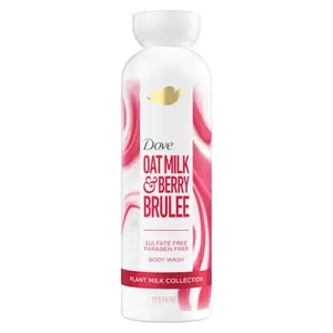 Body wash Dove Oat Milk & Berry Brulee Plant Milk Cleansing Body Wash Gentle Cleanser No Sulfate or Parabens pH Balanced 17.5 fl oz