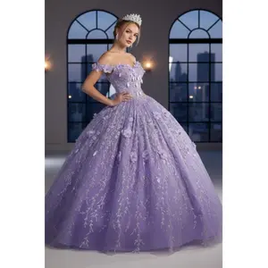 Sweet 16 Birthday Party Dress in Lilac Style Ball Gown