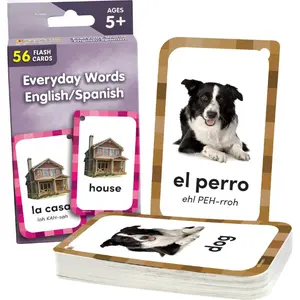 Mother's Day Everyday Words English/Spanish Flash Cards, High-Interest, Hole-Punched