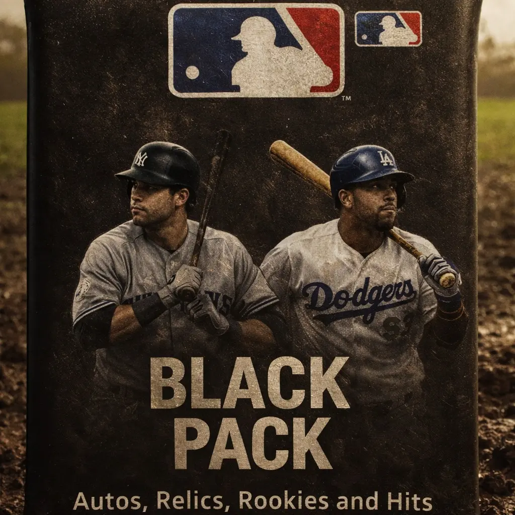 Baseball Edition !  MLB Black Pack! Includes (3) Rookies, Case Hit, Auto or Jersey Card *Image for Advertising purpose Only, Sports Trading Cards, Rookie Mix, Sports Cards Packs, Card Collecting