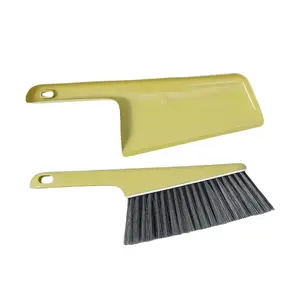 Handheld Lightweight Plastic Desktop Mini Broom and Dustpan Set - Comfortable Soft Bristles for Safe Surface Cleaning, Snug-Fitting Dustpan Prevents Dust Escape, Ideal for Office Desks, Computer Keyboards, Car Interiors