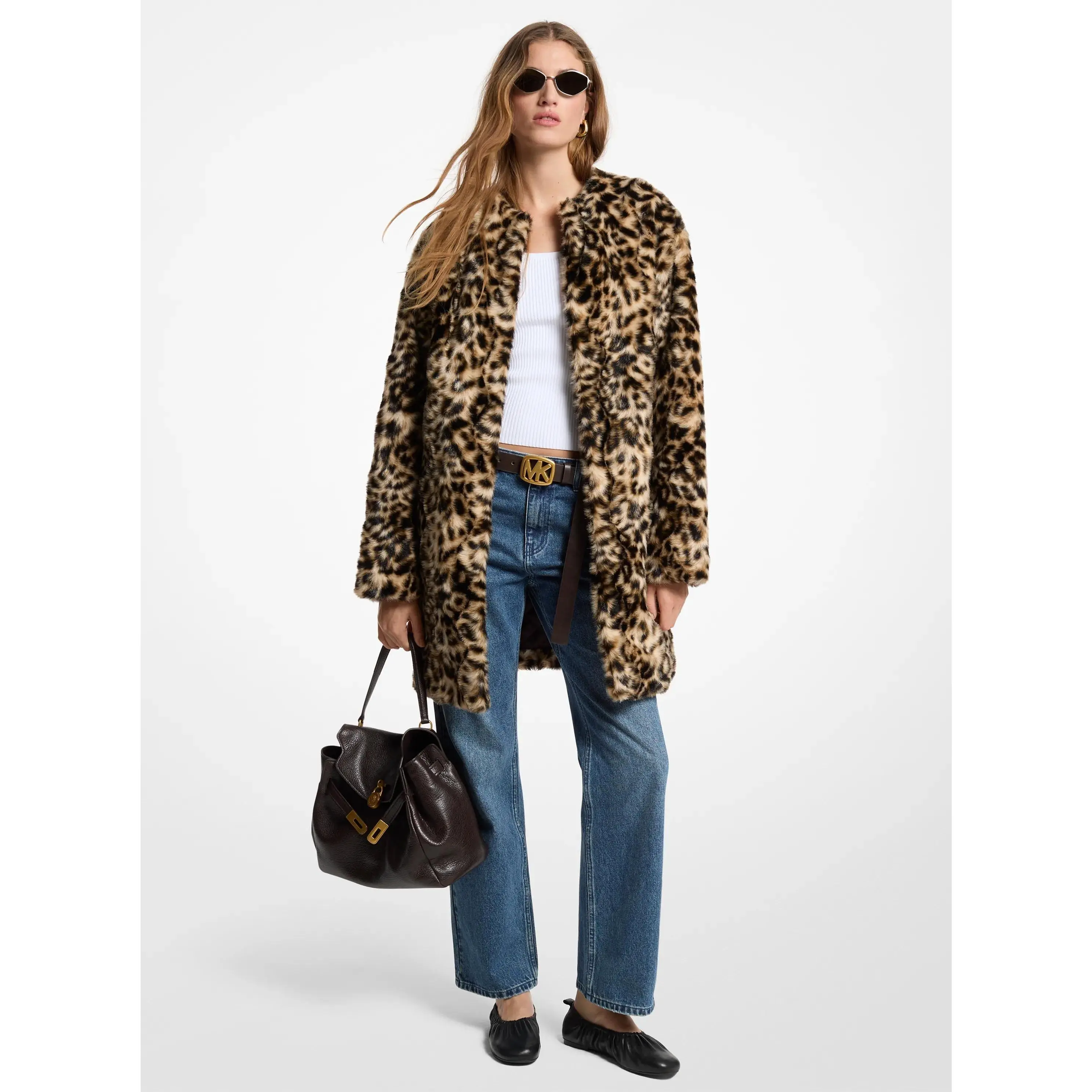 Leopard Faux Fur Coat