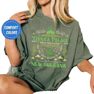 Princess & The Frog Comfort Colors Shirt, Tiana Princess Shirt, Tiana's Palace Unisex Cotton Graphic Tee R6OG5