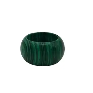 Malachite Wide Crystal Ring | Transformation & Protection Healing Band