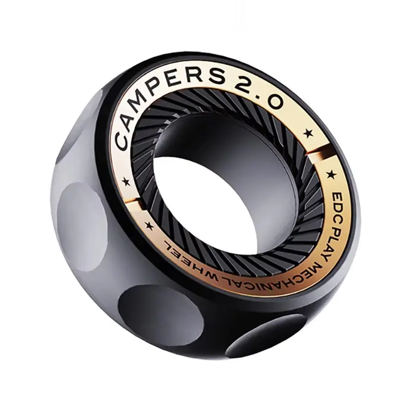 Stainless Steel Ring Edc Tool, Ratchet Finger Gyroscope & Push Coin Combo, Mechanic's Device, Stress Relief Fidgeting Gadgets, Anxiety Relief Products, Model Xinghao Cs02