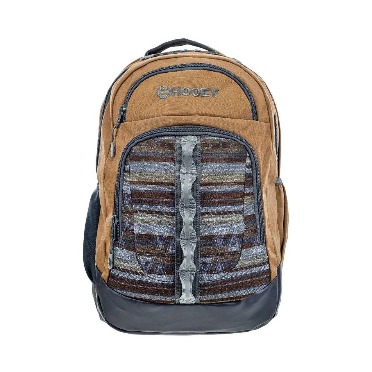 Hooey Ox Casual Travel Backpack, 40L 2-Toned Tan & Grey Bag with Padded Laptop Sleeve, Patented Hat Strap & Detachable Rain Cover, Backpacks For School, Zipper, On The Road, Edc Gear, Everyday Carry, Organized Pockets, Back To School Haul, Whats In My Bag