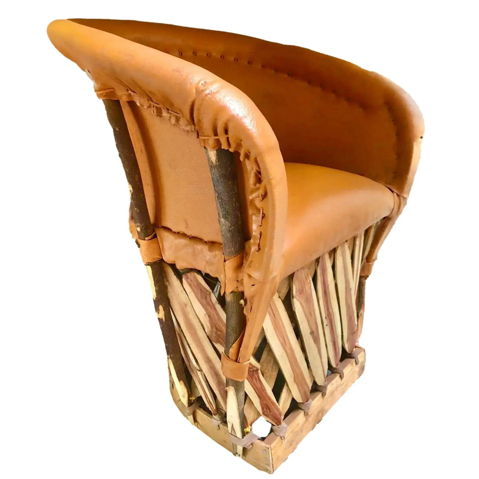 Mexican Handmade Cushioned Equipal Chairs- Traditional