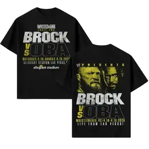 Brock vs Oba WrestleMania 42 T-Shirt, Oba Femi Vegas Graphic Tee, WWE T-shirt, Wrestling Tee, Full Colors, Full Sizes, Gift For Men, For Women