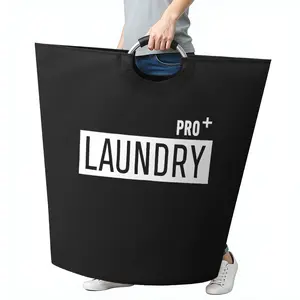PRO+ 150L Large Laundry Basket with Handle Foldable Circular Design for Family Bedrooms Bathrooms Dormitories and Laundry Rooms Large Waterproof Foldable Laundry Basket