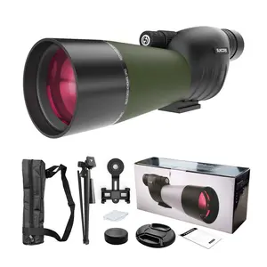 Spotting Scope with Tripod, 25-75x60 Spotter Scope with Phone Adapter, High Definition, Wide Field of View, Spotting Scopes for Bird Watching, Wildlife Viewing, Telescope