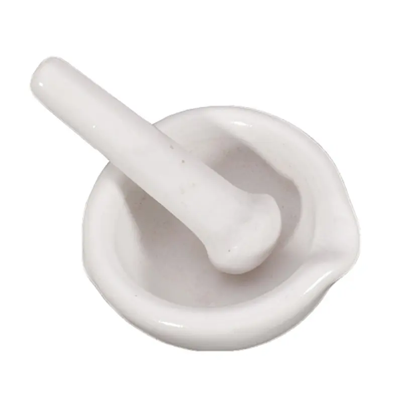 Porcelain Ceramic Mortar and Pestle Single Set - Kitchen Gadgets for Efficient Grind, Compact for Travel, Outdoor Cooking, Herb-Crushing, Pill-Crushing, Handheld Seasoning Prep Tool, Utensils