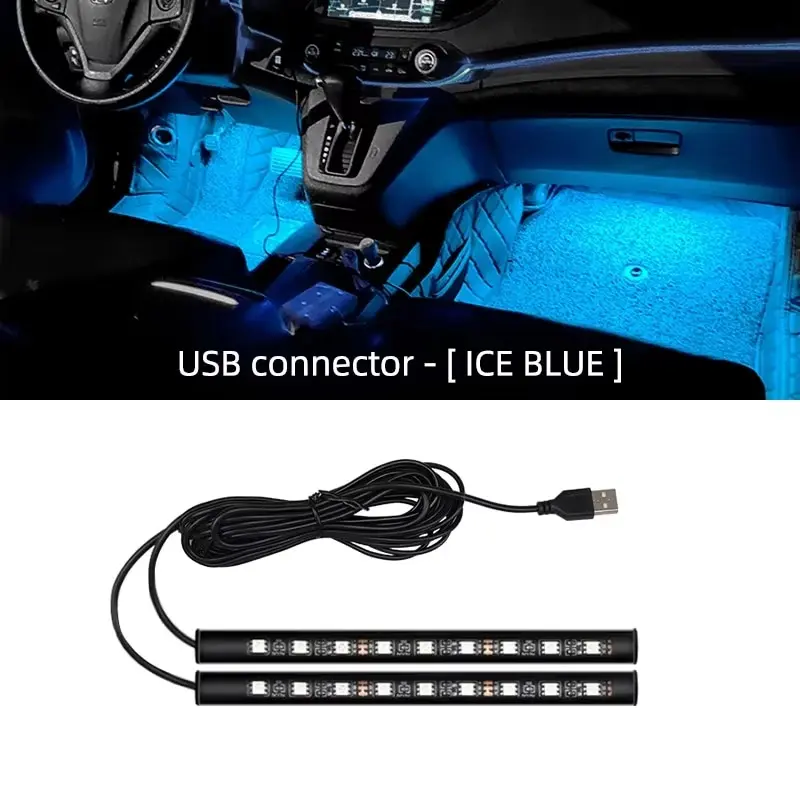 Car Neon Foot Lamp LED Interior Backlight Cigarette Lighter USB Atmosphere Light Car Ambient Lighting, Automotive Ambient Lighting, Car Accessories, Led Lights Car