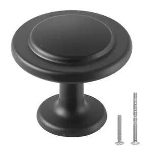 Fathersdaygift VEVOR Cabinet Knobs, 30 Pack, 1.22 Inch Black Zinc Alloy Drawer Pulls Door Handles, Mushroom Kitchen Solid Knobs Dresser Handles, Cupboard Hardware with Screws for Bathroom Closet Cabinets Drawersdealsforyoudays