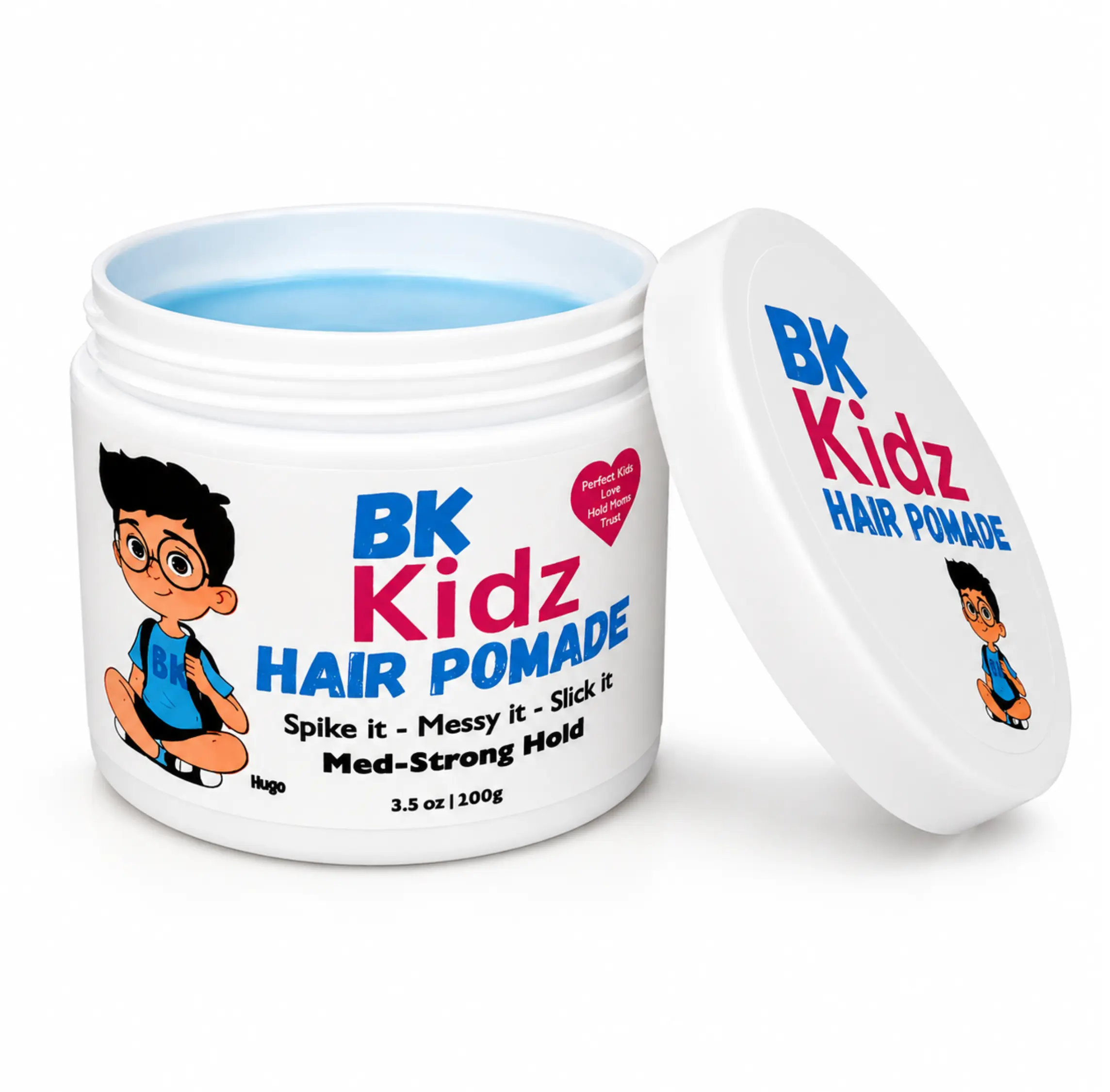 Bk Kidz Water-Based, Flake-Free Hair Gel – Kid-Friendly Pomade Perfect for slick, neat, or messy styles! Boys Hair Pomade Haircare Flawless Hair Products Hair Styling Products, Based Hair Products