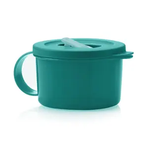Tupperware CrystalWave PLUS Soup Mug BPA Free Microwave Safe 2 Cup Capacity Splatter-Free Leakproof Lid Dishwasher Safe Ceramics Bowl with Cover