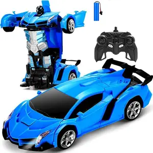 Remote Control Car, 1 Set Transform Robot RC Car, One-button Deformation & 360 Degree Rotating Drifting Car, Electric Toy for Boys & Girls Transformer with Drift Function Gesture Controlled Rechargeable Stunt High Speed