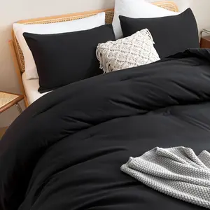 Oversized King Comforter Black, 3pcs(1 Boho Comforter  2 Pillowcases) Lightweight Oversized King Size Comforter Sets