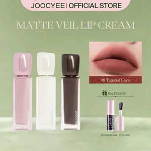JOOCYEE Matte Veil Lip Cream, Soft Matte Finish, Velvet Lip Cream, Weightless Feel, Blur, Smooth, Non-Smudging, Transfer-Proof, Non-Drying, No Cracking, Cloud-Like Texture, Long-Lasting, Lightweight, Beginner-Friendly, Makeup, Cosmetic