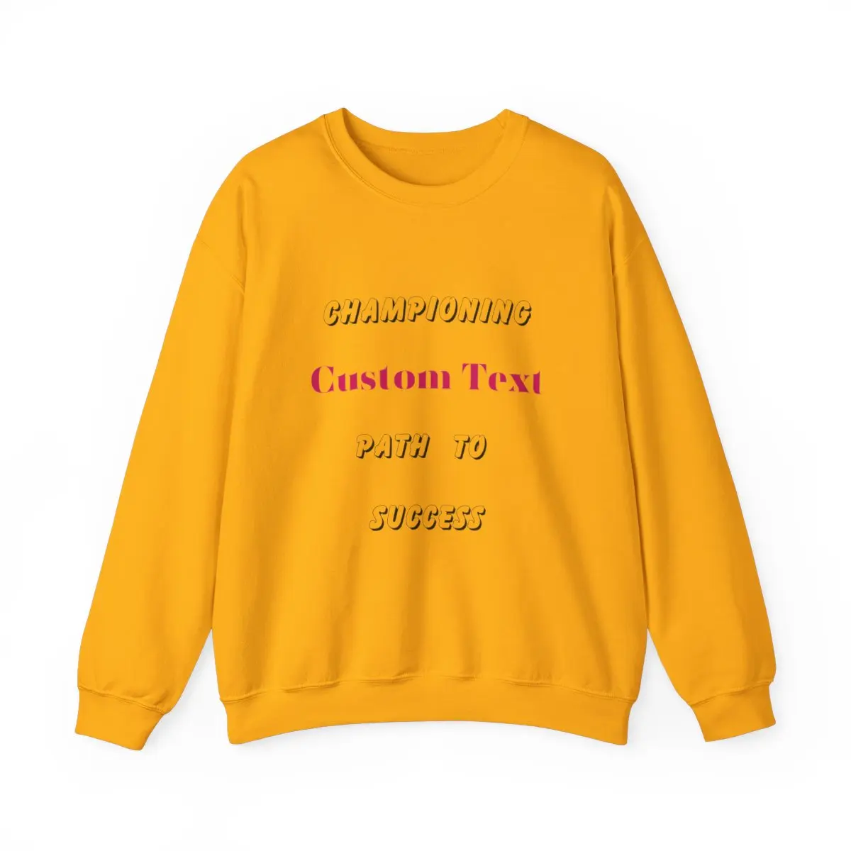 Custom Text Sweater, Custom Sweater Gift, Championing Path to Sucess Crewneck, Gift Sweater, Customizable Crewneck, Personalize Sweater Classic Stylish