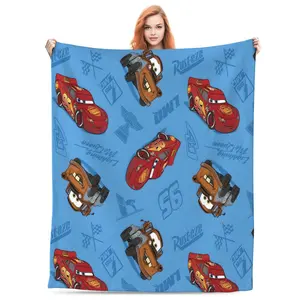 DISNEY CLASSIC Cars Movie Fleece Throw Blanket – Cartoon Design, Soft Cozy Blanket for Kids, Teens & Pixar Fans, Perfect for Bed, Couch or Travel