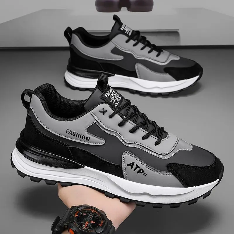 Men's Athletic Running Sneakers Lightweight Waterproof Walking Shoes Non Slip Cushioned Fashion Trainers for Outdoor Daily Gym Travel