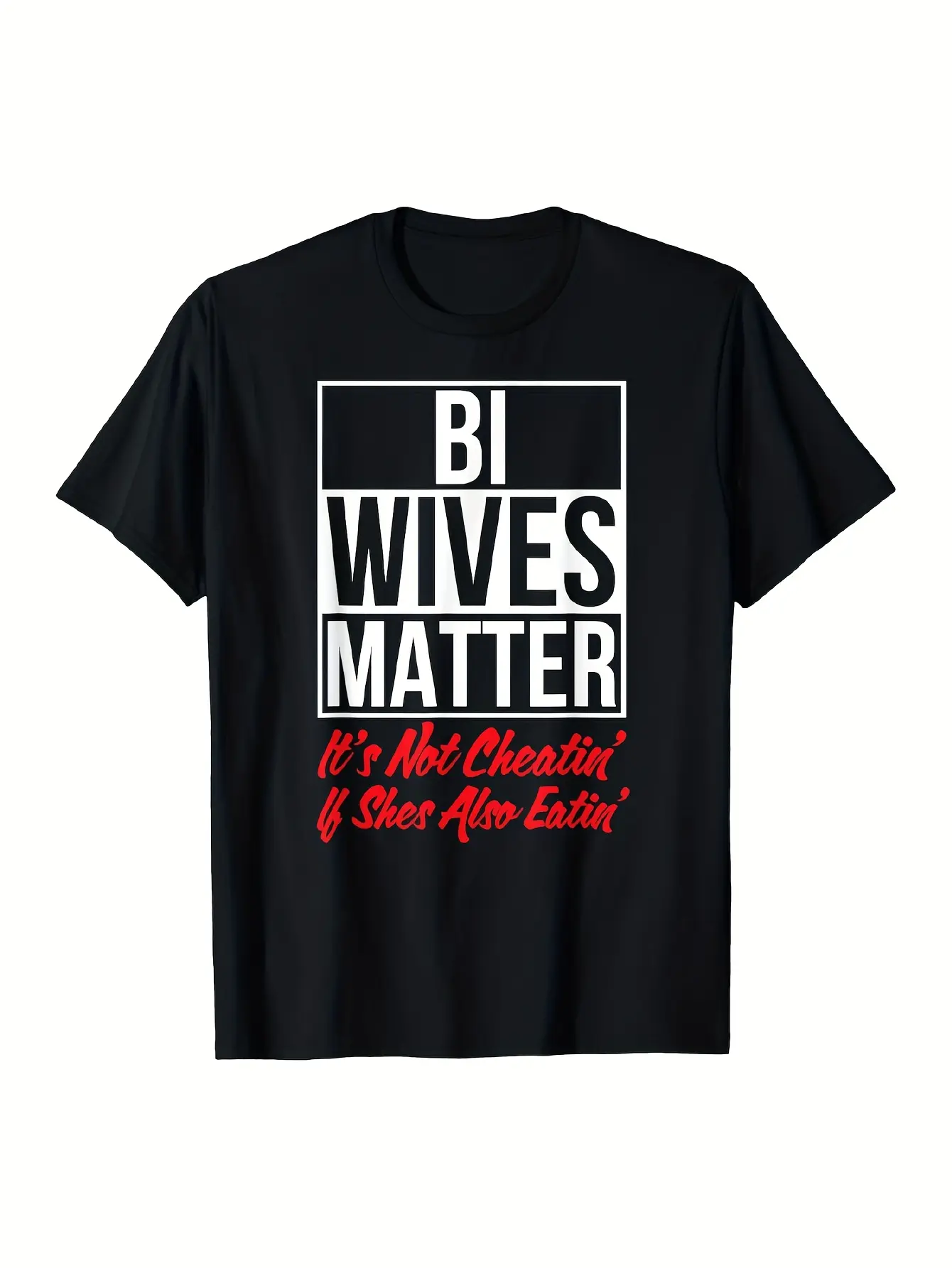 Bi-Wives Matter Funny Bisexual Pride T-Shirt - _It unisex soft cotton short sleeve t shirt, vintage graphic casual tee for men women teens, perfect birthday holiday gift for camping travel gym daily street  wear