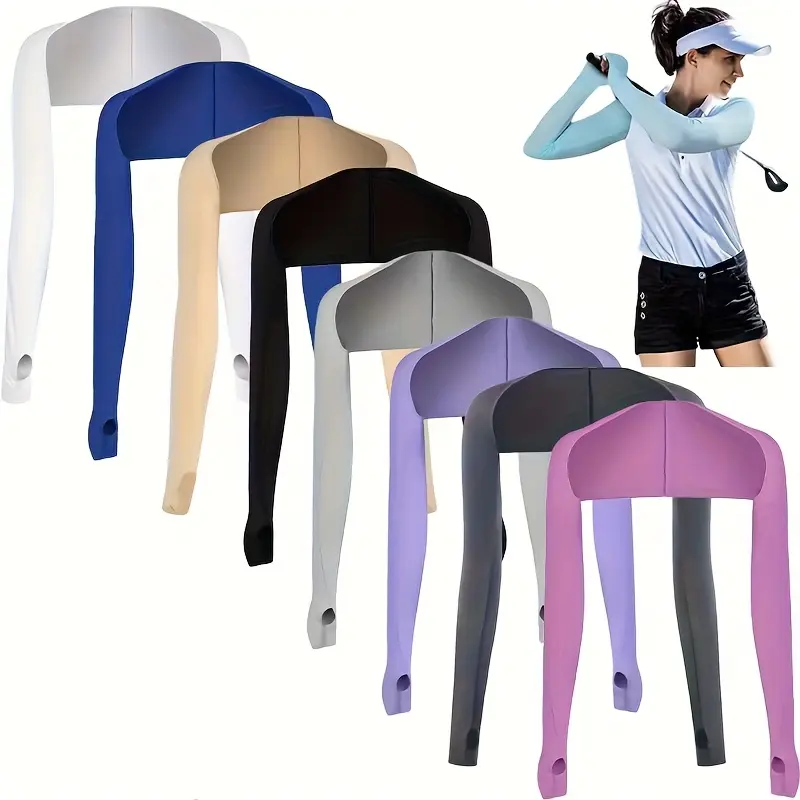 2pcs/1pc Premium 1pc Shawl Arm Sleeves, Suitable for All Seasons, Breathable, Comfortable, Stretchy, and Soft, Full Arm Coverage |   Ideal for Outdoor Fishing, Golf, Cycling, Sunshade, Ultra-Lightweight and Thin Long Shawl Sleeves, Unisex