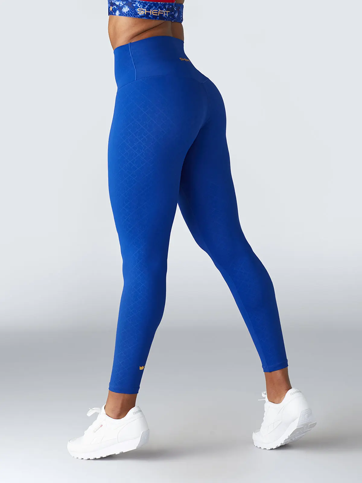 SHEFIT Boss Leggings - Sodalite Blue, High-Rise Tummy-Tuck Waistband, 7/8 Length, TurboDry Fabric, Four-Way Stretch, All Seasons, Casual & Stylish - Fit, Spandex