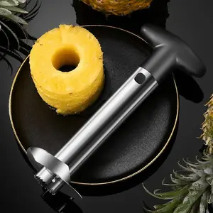 Specialized Pineapple Peeling Tool, Stainless Steel Peeler, Fruit Scoop, Complete Pineapple Peeling Set with Eye Remover