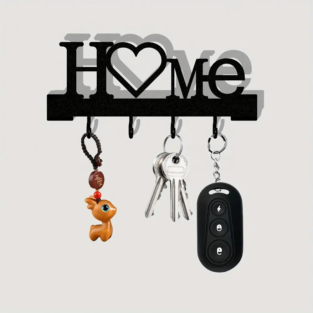 Humwam 1 Pc Modern Metal Key Hook, Drill-Free Wall Mount Organizer, Practical Key Hanger for Entryway, Multi-Functional Hook for Keys & Small Gadgets