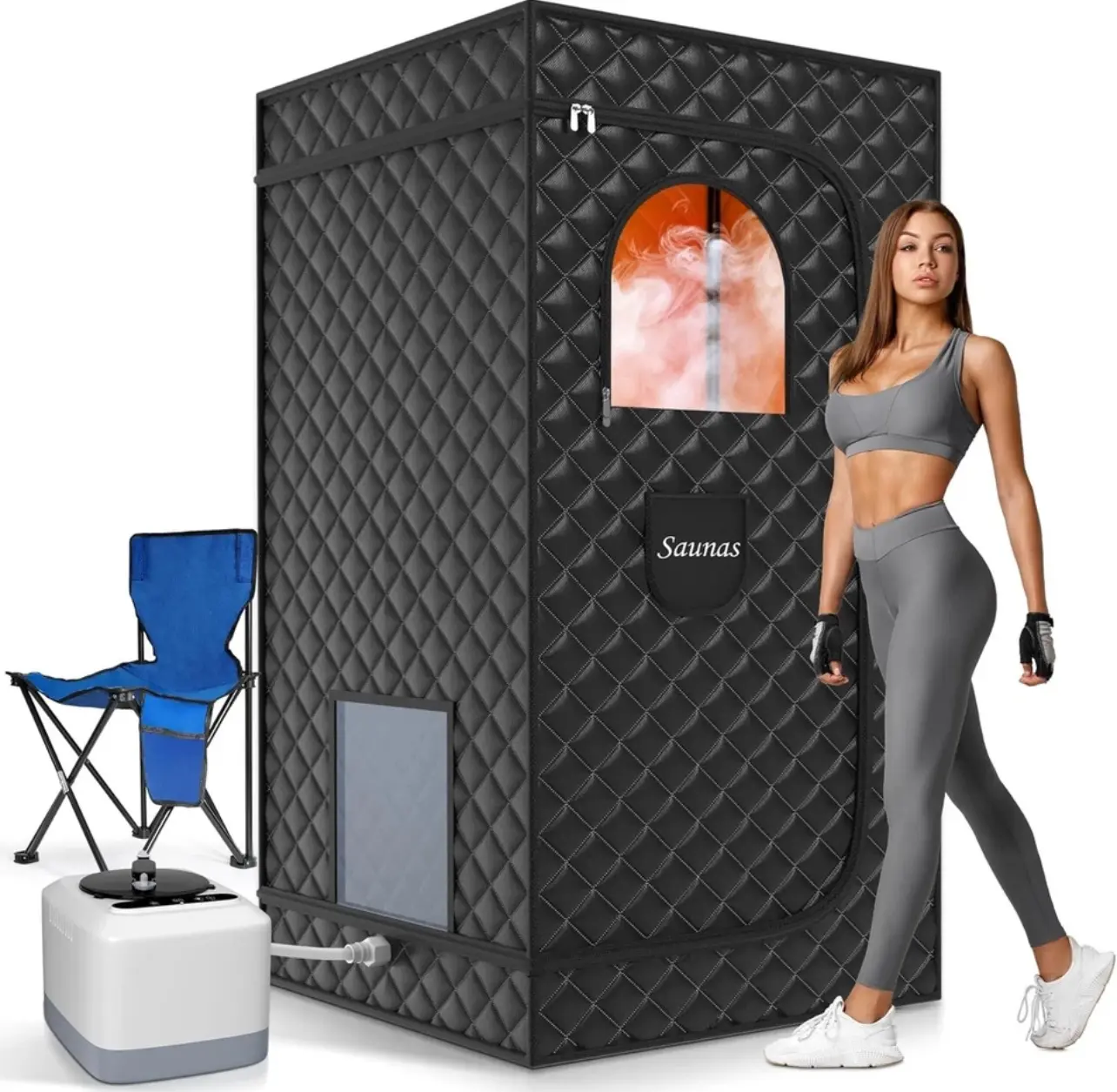 Portable Steam Sauna Tent for Home Relaxation, Compact Sauna Box for Home Improvement & Outdoor Use