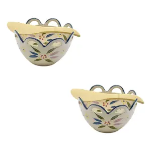 Temp-tations Old World S/2 Scalloped Ramekins with Spreaders