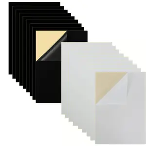 20Pcs Self Adhesive Felt, DIY Self Adhesive Fabric for Art & Crafts, Peel and Stick Felt for Drawer and Jewelry Box Felt Liner, A4 Size (8.3 x 11.8inch Black/White) - Home Improvement.