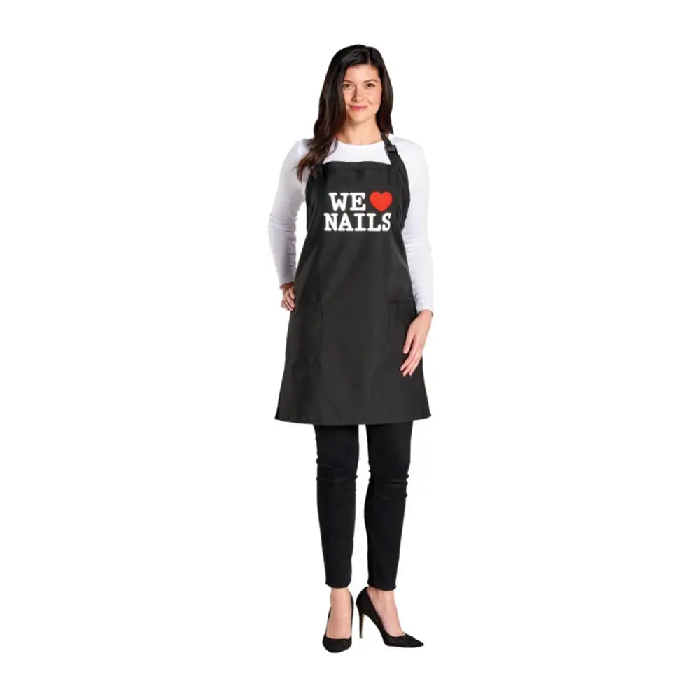 Salonchic Playful Funny Polyester Apron for Nail Techs - Waterproof, Adjustable, Comfortable, Easy-Cleaning, Front Pockets, 1 Size, Home Care Use