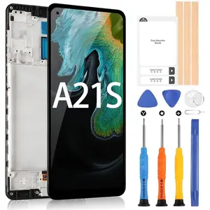 for Samsung Galaxy A21s Screen Replacement, LCD Display A21S with Frame Touch Digitizer for Samsung Galaxy A21s A217 2020 SM-A217M/DS 6.5 inch Full Assembly with Repair Tools & Screen Protector