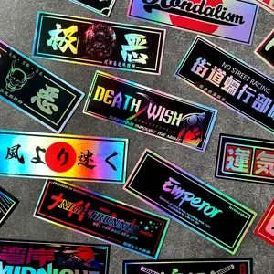 24pcs JDM tuning culture Racing reflective car stickers Decal waterproof reflective stickers motorcycle electric car stickers computer stickers