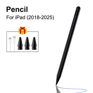 Stylus for iPad - Compatible with iPad 6th-11th Gen, Mini 5/6, Air 3-7, Pro 11"/12.9" (M2/M3) w/ Palm Rejection & Tilt - 3 Tips Included