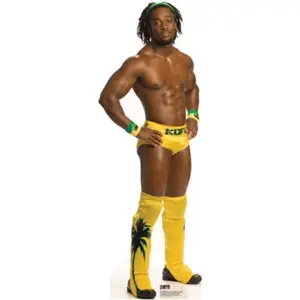 Advanced Graphics Kofi Kingston WWE Lifesize Cardboard Standup, 74" x 26" Photorealistic Party Prop and Room Decoration