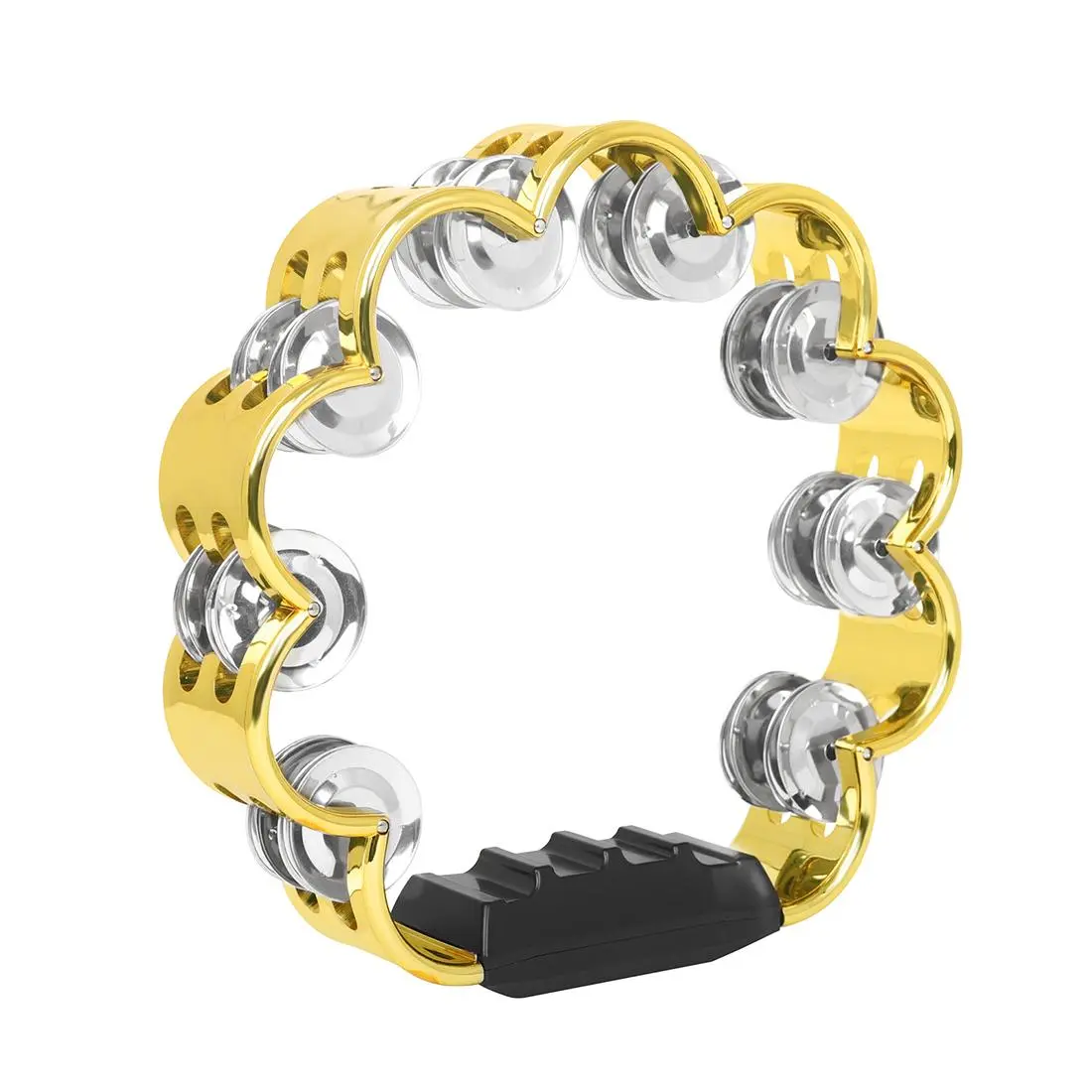 Double Row Tambourine set Handheld Tambourine, Musical Instrument for Concert & Mallet Percussion, Music Accessories for Home & School