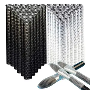 100pcs Makeup Brush Protector Cosmetic Makeup Brush Pen Guard Expandable Mesh Sleeve Covers Set Storage Small Medium Large Sizes Brushes for Travel (Purple and White) springtok