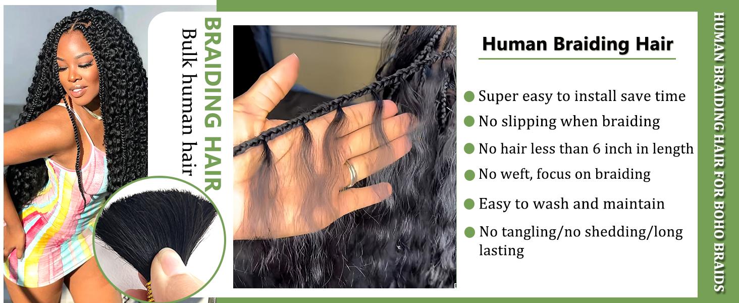 Human Braiding Hair for Boho Braids Deep Water Wave Bulk Human Hair 110g 16 Inch Curly Wave for Boho Braids Extensions No Weft 12A Wet and Wavy 1 Bundles/Pack Natural Color Human Braiding Hair for Boho Braids Deep Water Wave Bulk Human Hair 110g 16 Inch Curly Wave for Boho Braids Extensions No Weft 12A Wet and Wavy 1 Bundles/Pack Natural Color