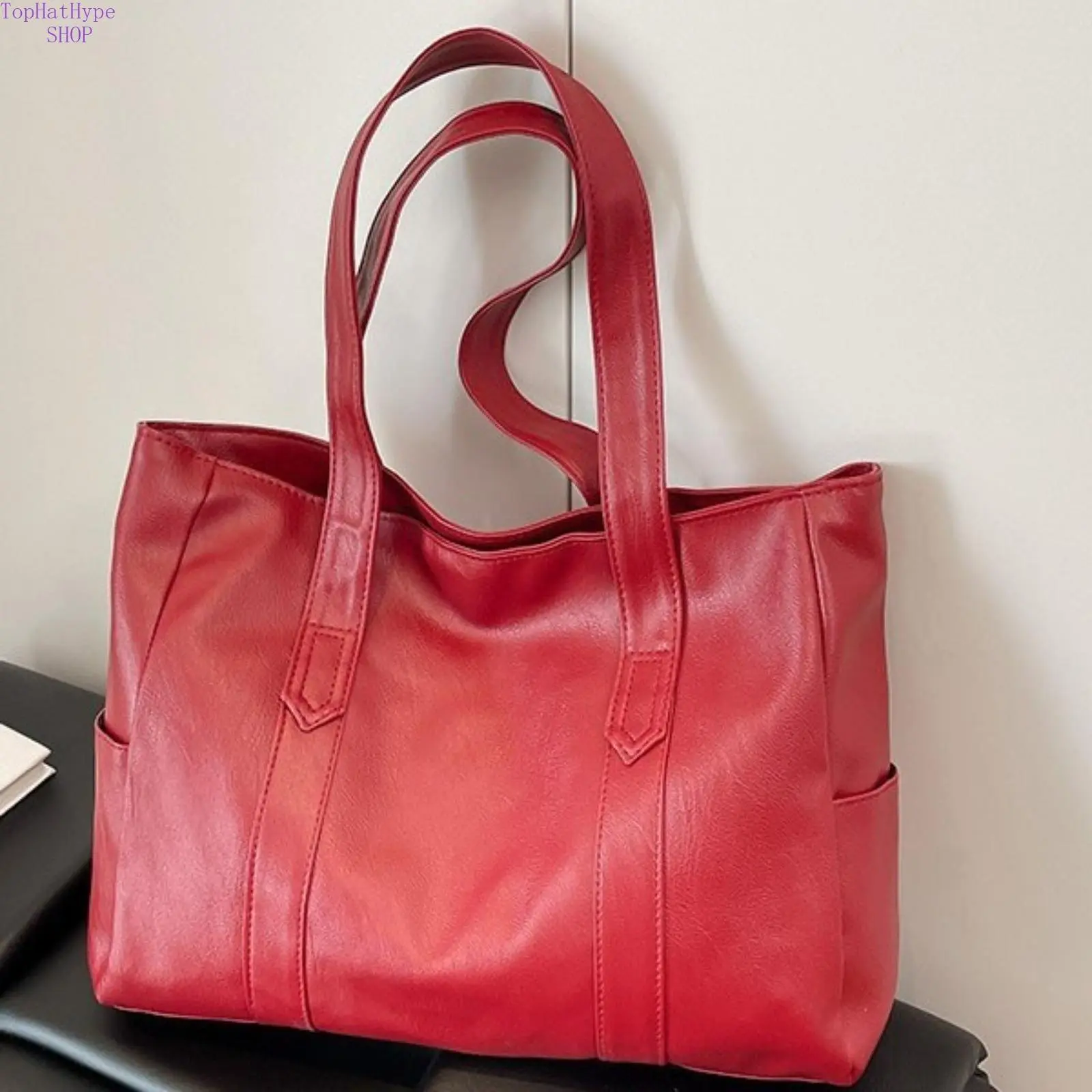 Women's 2026 Trendy Korean-Style Large Tote Bag - Soft Simple Shoulder Handbag, Lightweight Durable Spacious Versatile Work Bag, Ideal for Daily Commute, Shopping, Casual Outfits, Tote Bags